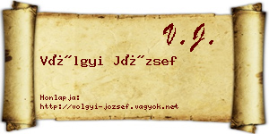 Völgyi József névjegykártya
